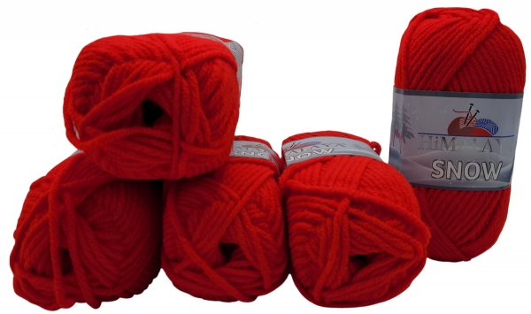 500 Gramm Strickwolle Himalaya Snow, 5 x 100 Gramm Wolle Super Bulky